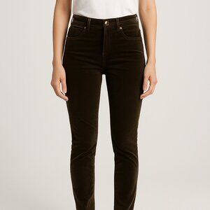 Rag & Bone Olive Velvet Skinny Pants